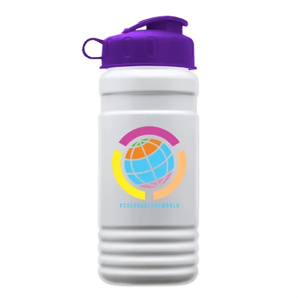 Transparent sports bottle, 20 oz. Straight-wall design with Flip Top Lid.... from ASI 40480 Koozie Group