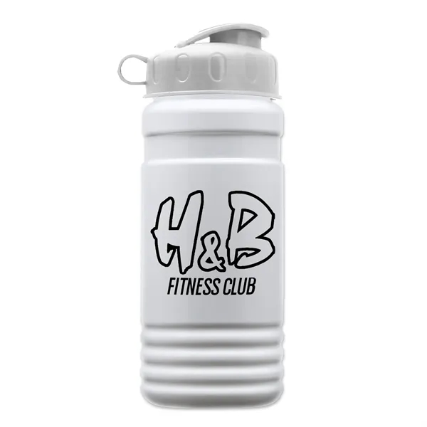 Transparent sports bottle, 20 oz. Straight-wall design with Flip Top Lid.... from ASI 40480 Koozie Group