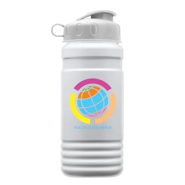 Transparent sports bottle, 20 oz. Straight-wall design with Flip Top Lid.... from ASI 40480 Koozie Group
