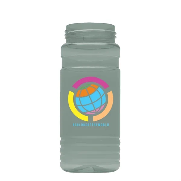 Transparent sports bottle, 20 oz. Straight-wall design with Flip Top Lid.... from ASI 40480 Koozie Group
