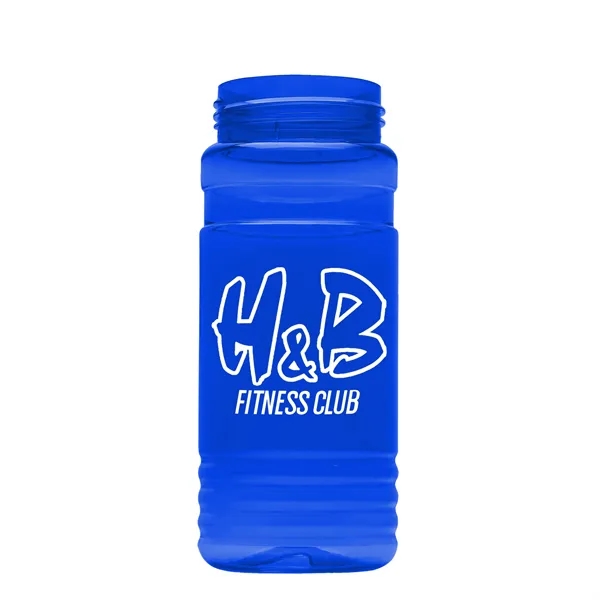 Transparent sports bottle, 20 oz. Straight-wall design with Flip Top Lid.... from ASI 40480 Koozie Group