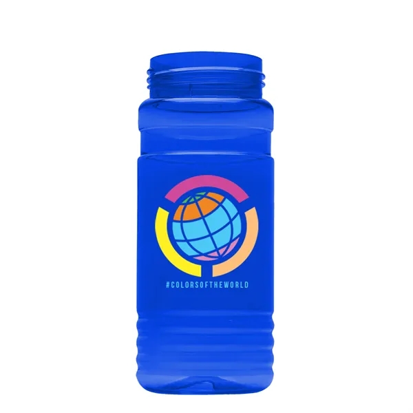 Transparent sports bottle, 20 oz. Straight-wall design with Flip Top Lid.... from ASI 40480 Koozie Group