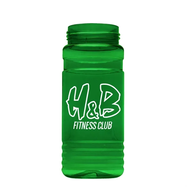 Transparent sports bottle, 20 oz. Straight-wall design with Flip Top Lid.... from ASI 40480 Koozie Group
