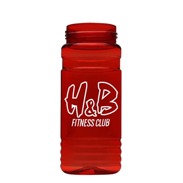 Transparent sports bottle, 20 oz. Straight-wall design with Flip Top Lid.... from ASI 40480 Koozie Group