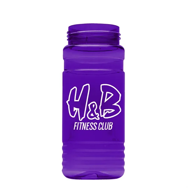 Transparent sports bottle, 20 oz. Straight-wall design with Flip Top Lid.... from ASI 40480 Koozie Group