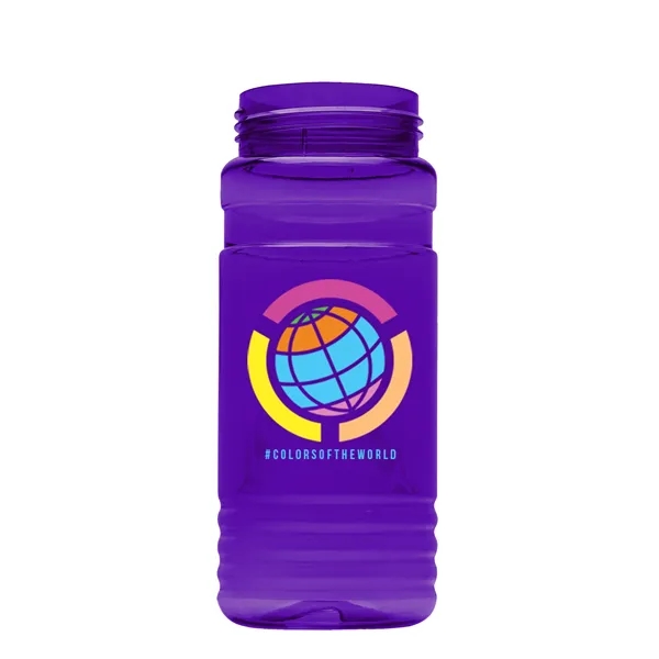 Transparent sports bottle, 20 oz. Straight-wall design with Flip Top Lid.... from ASI 40480 Koozie Group