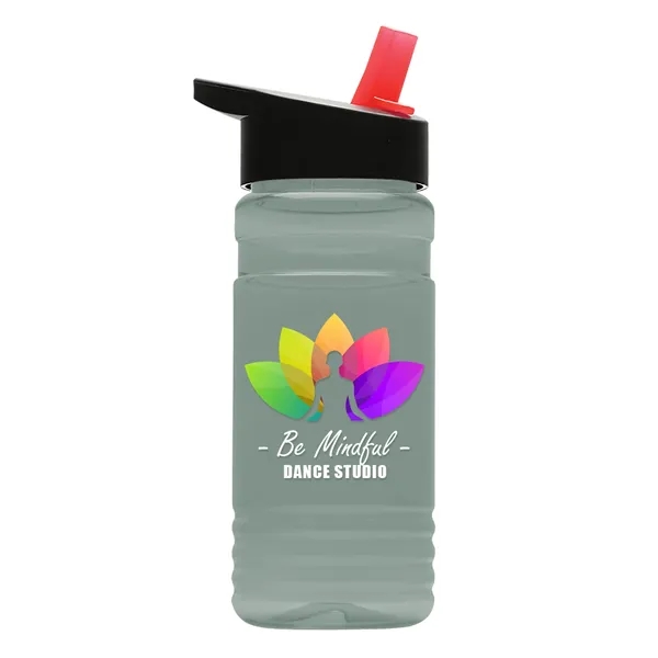 Big Grip 20 oz. Transparent Bottle -Flip Straw Lid... from ASI 40480 Koozie Group