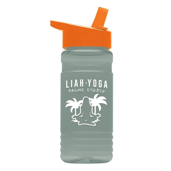 Big Grip 20 oz. Transparent Bottle -Flip Straw Lid... from ASI 40480 Koozie Group