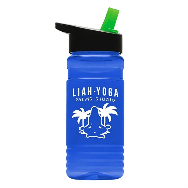 Big Grip 20 oz. Transparent Bottle -Flip Straw Lid... from ASI 40480 Koozie Group