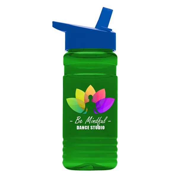 Big Grip 20 oz. Transparent Bottle -Flip Straw Lid... from ASI 40480 Koozie Group