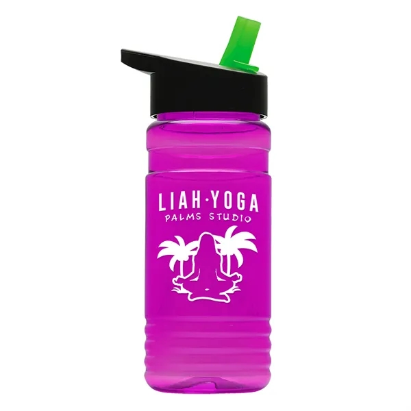 Big Grip 20 oz. Transparent Bottle -Flip Straw Lid... from ASI 40480 Koozie Group