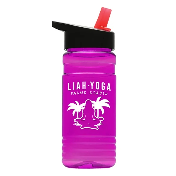 Big Grip 20 oz. Transparent Bottle -Flip Straw Lid... from ASI 40480 Koozie Group