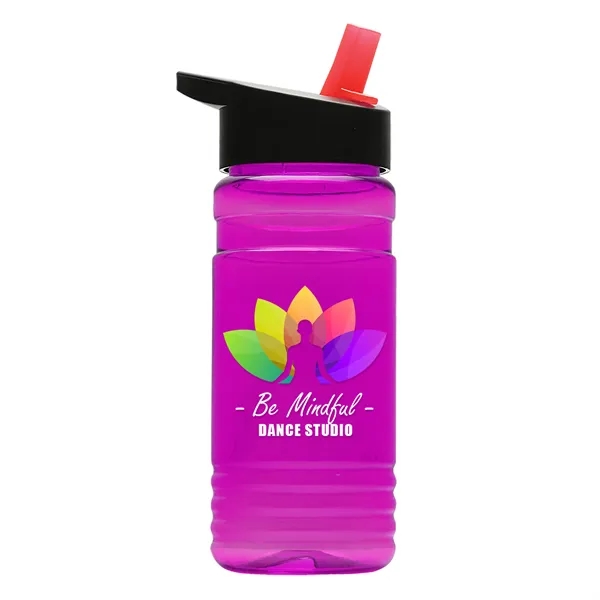 Big Grip 20 oz. Transparent Bottle -Flip Straw Lid... from ASI 40480 Koozie Group