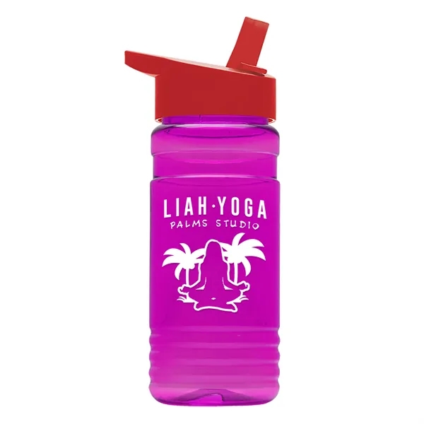 Big Grip 20 oz. Transparent Bottle -Flip Straw Lid... from ASI 40480 Koozie Group