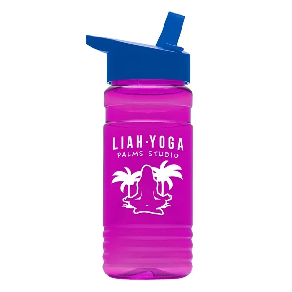 Big Grip 20 oz. Transparent Bottle -Flip Straw Lid... from ASI 40480 Koozie Group