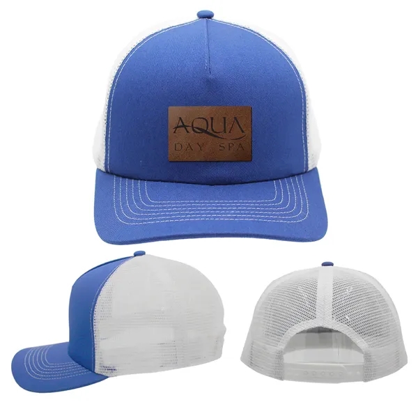 Mesh Hype Trucker, Leather Patch - Laser Engraved... from ASI 30270 Aakron Line