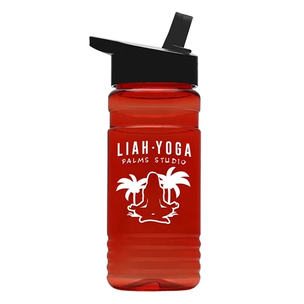 Big Grip 20 oz. Transparent Bottle -Flip Straw Lid... from ASI 40480 Koozie Group