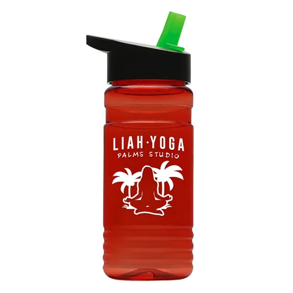 Big Grip 20 oz. Transparent Bottle -Flip Straw Lid... from ASI 40480 Koozie Group