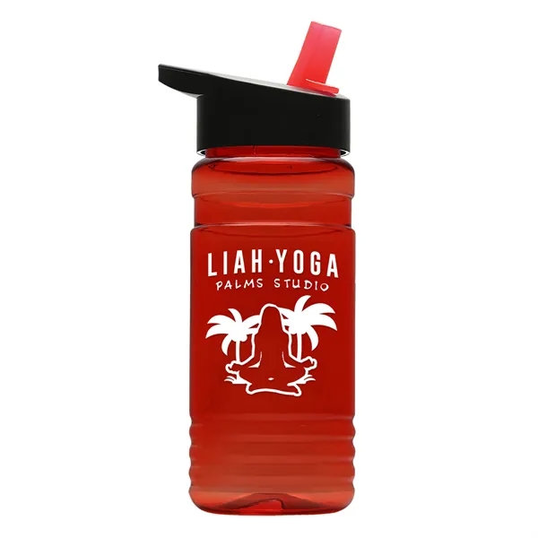 Big Grip 20 oz. Transparent Bottle -Flip Straw Lid... from ASI 40480 Koozie Group