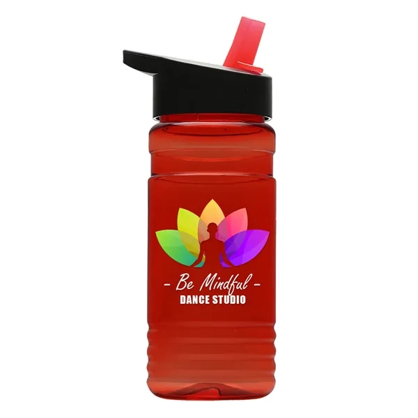 Big Grip 20 oz. Transparent Bottle -Flip Straw Lid... from ASI 40480 Koozie Group