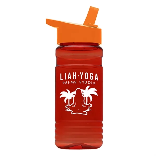 Big Grip 20 oz. Transparent Bottle -Flip Straw Lid... from ASI 40480 Koozie Group