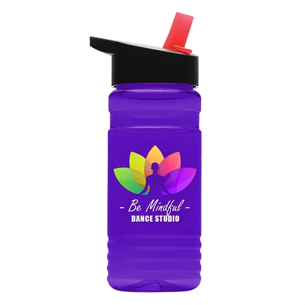Big Grip 20 oz. Transparent Bottle -Flip Straw Lid... from ASI 40480 Koozie Group