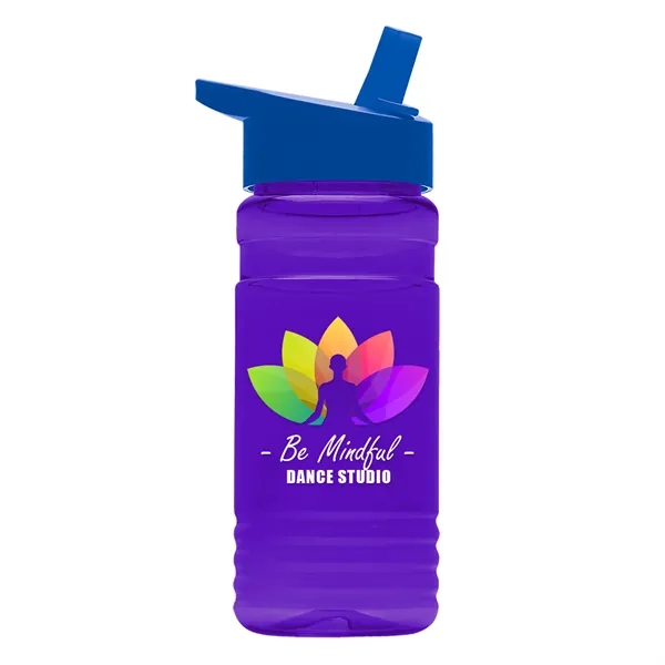 Big Grip 20 oz. Transparent Bottle -Flip Straw Lid... from ASI 40480 Koozie Group
