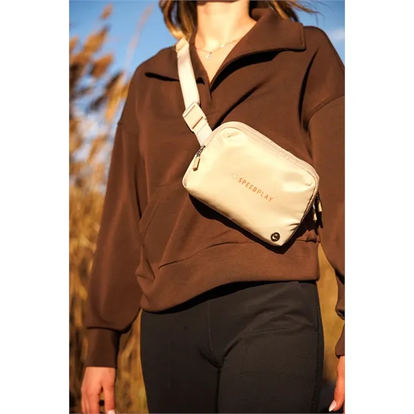 Crossbody belt bag with adjustable webbing belt and magnetic buckle.... from ASI 56070 Gemline / Gemline®