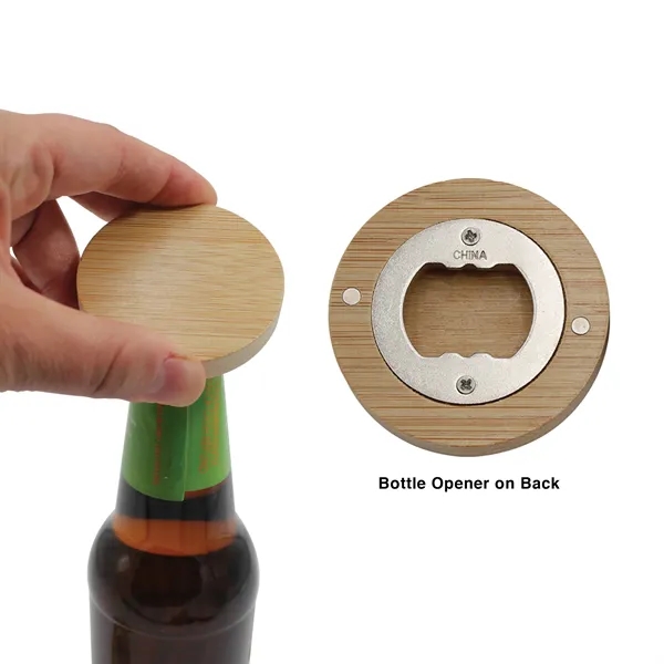 Bamboo Magnetic Bottle Opener... from ASI 30270 Aakron Line
