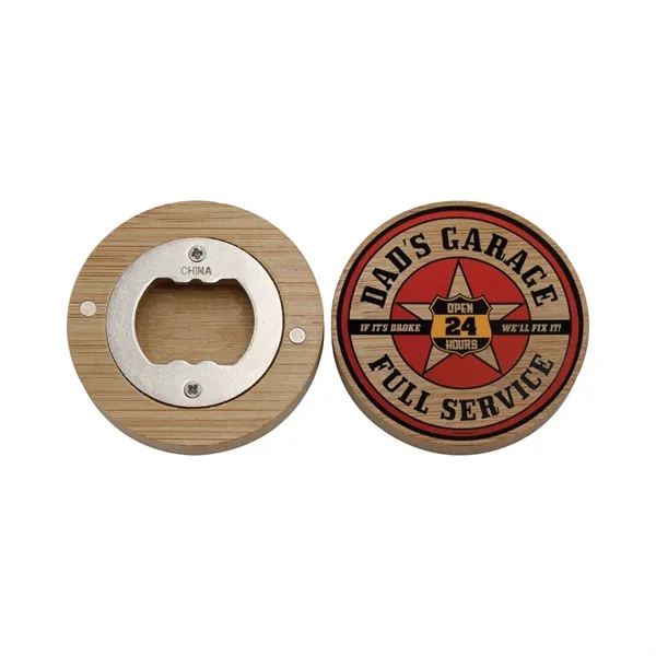 Bamboo Magnetic Bottle Opener, Full Color Digital... from ASI 30270 Aakron Line