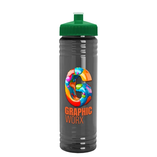24 oz. Slim Fit UpCycle rPET Bottle with Push-Pull Lid. Molded... from ASI 40480 Koozie Group