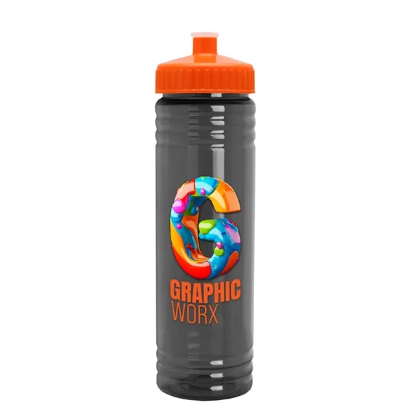 24 oz. Slim Fit UpCycle rPET Bottle with Push-Pull Lid. Molded... from ASI 40480 Koozie Group