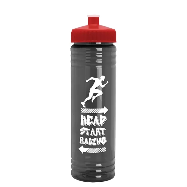 24 oz. Slim Fit UpCycle rPET Bottle with Push-Pull Lid. Molded... from ASI 40480 Koozie Group