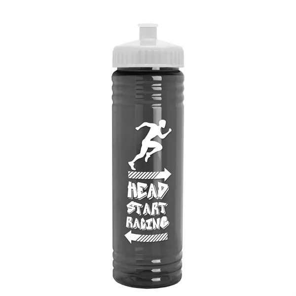 24 oz. Slim Fit UpCycle rPET Bottle with Push-Pull Lid. Molded... from ASI 40480 Koozie Group