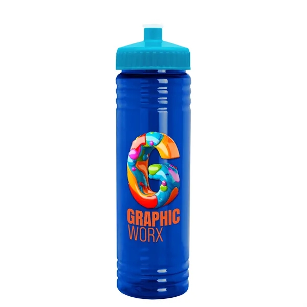 24 oz. Slim Fit UpCycle rPET Bottle with Push-Pull Lid. Molded... from ASI 40480 Koozie Group