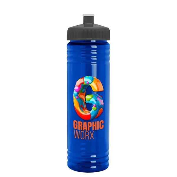24 oz. Slim Fit UpCycle rPET Bottle with Push-Pull Lid. Molded... from ASI 40480 Koozie Group