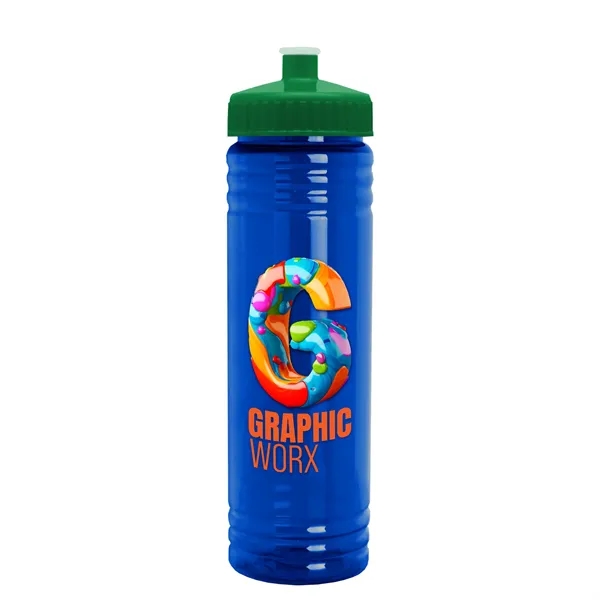 24 oz. Slim Fit UpCycle rPET Bottle with Push-Pull Lid. Molded... from ASI 40480 Koozie Group