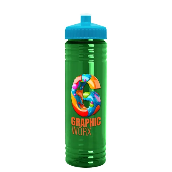 24 oz. Slim Fit UpCycle rPET Bottle with Push-Pull Lid. Molded... from ASI 40480 Koozie Group