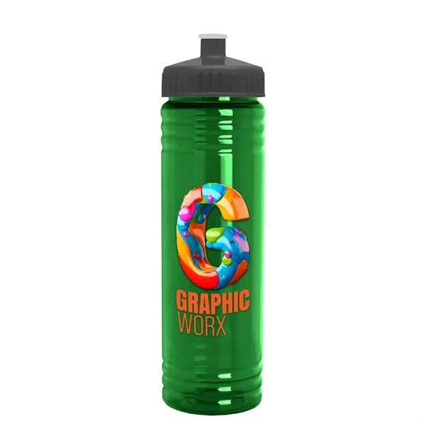 24 oz. Slim Fit UpCycle rPET Bottle with Push-Pull Lid. Molded... from ASI 40480 Koozie Group
