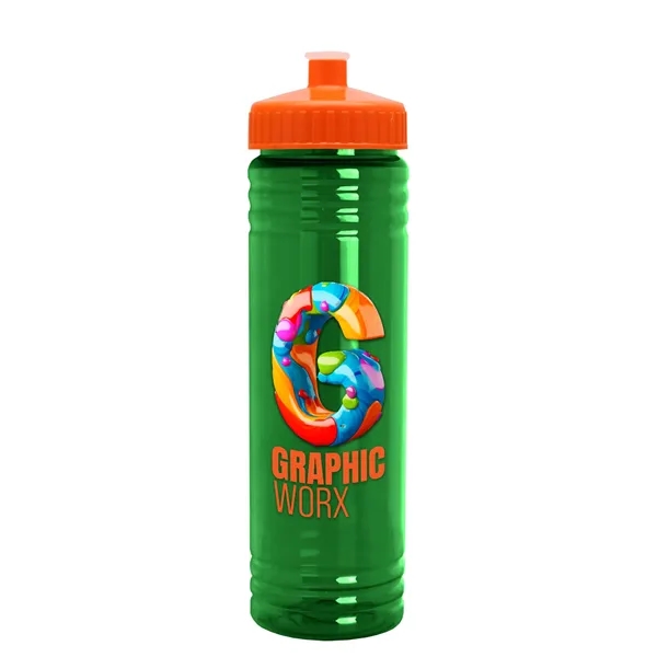 24 oz. Slim Fit UpCycle rPET Bottle with Push-Pull Lid. Molded... from ASI 40480 Koozie Group