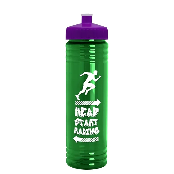 24 oz. Slim Fit UpCycle rPET Bottle with Push-Pull Lid. Molded... from ASI 40480 Koozie Group
