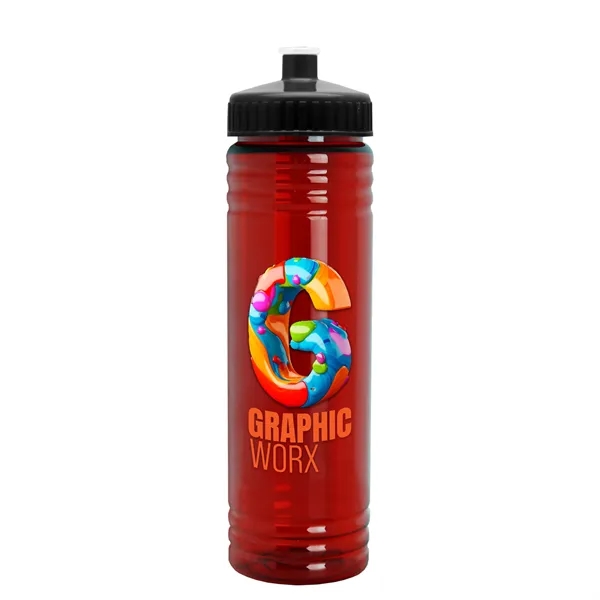 24 oz. Slim Fit UpCycle rPET Bottle with Push-Pull Lid. Molded... from ASI 40480 Koozie Group