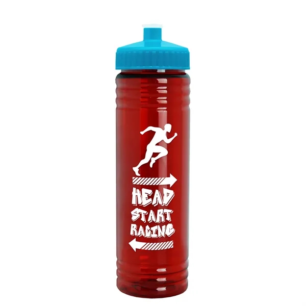 24 oz. Slim Fit UpCycle rPET Bottle with Push-Pull Lid. Molded... from ASI 40480 Koozie Group