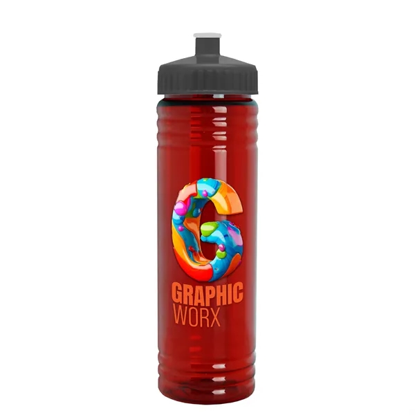 24 oz. Slim Fit UpCycle rPET Bottle with Push-Pull Lid. Molded... from ASI 40480 Koozie Group