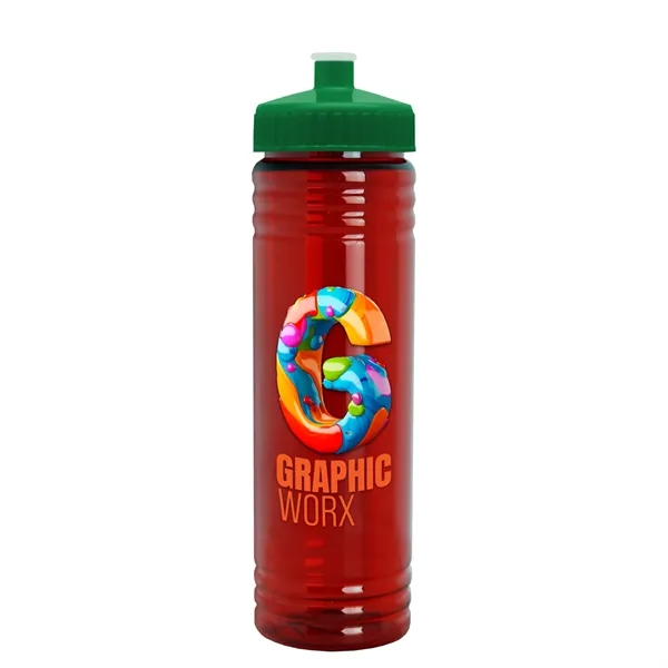 24 oz. Slim Fit UpCycle rPET Bottle with Push-Pull Lid. Molded... from ASI 40480 Koozie Group