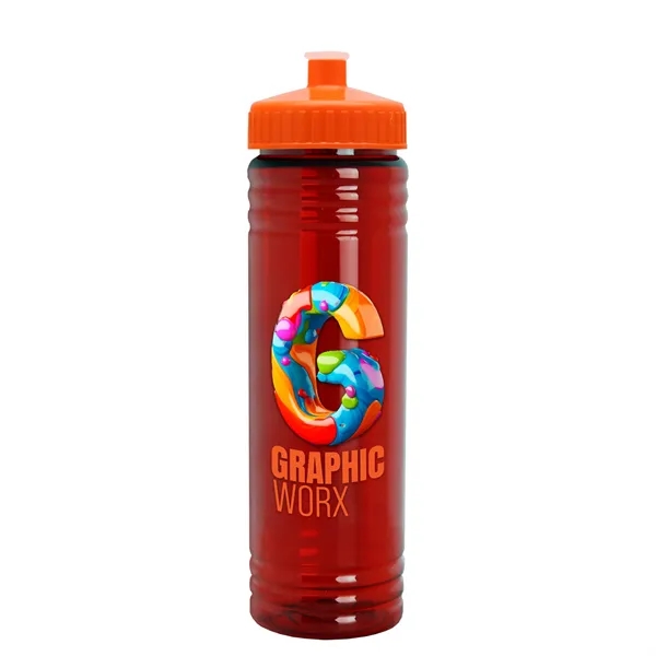 24 oz. Slim Fit UpCycle rPET Bottle with Push-Pull Lid. Molded... from ASI 40480 Koozie Group