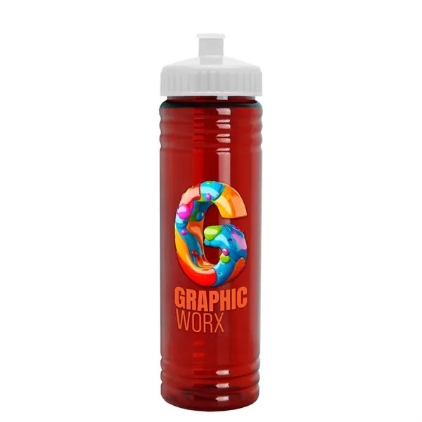 24 oz. Slim Fit UpCycle rPET Bottle with Push-Pull Lid. Molded... from ASI 40480 Koozie Group