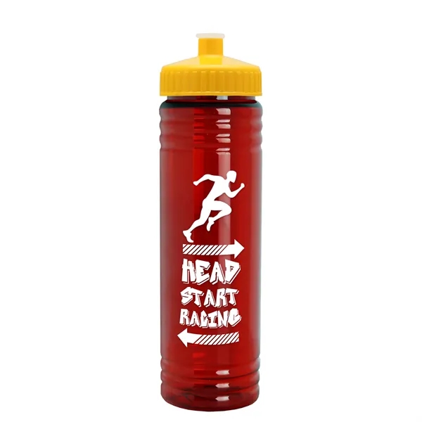 24 oz. Slim Fit UpCycle rPET Bottle with Push-Pull Lid. Molded... from ASI 40480 Koozie Group