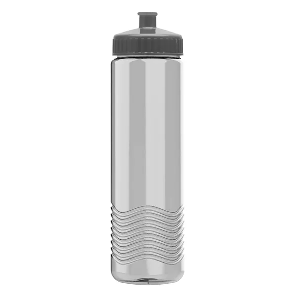 New Slim Cylinder Design 24 oz. Transparent Water Bottles with Push-Pull... from ASI 40480 Koozie Group