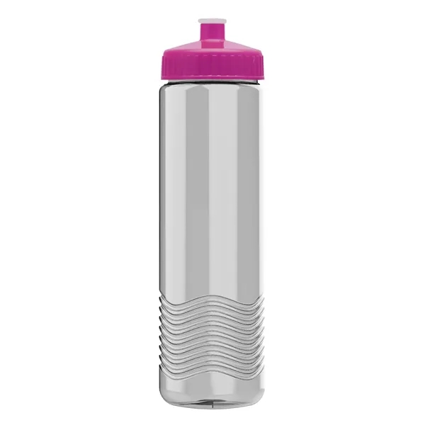 New Slim Cylinder Design 24 oz. Transparent Water Bottles with Push-Pull... from ASI 40480 Koozie Group